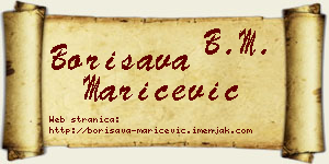 Borisava Marićević vizit kartica